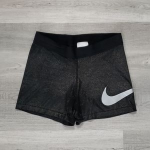 Nike Pro Women’s 3” Shorts| Silver & Black Glitter